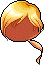 Black Tied-Back Spirit Walker Hair, orange