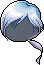 Black Tied-Back Spirit Walker Hair, blue