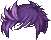 Black Filling Hair, purple