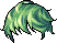 Black Rover Hair, green