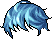 Black Rover Hair, blue