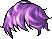 Black Rover Hair, purple