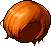 Black Eastern Rocker Hair, orange
