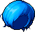 Black Eastern Rocker Hair, blue