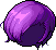 Black Eastern Rocker Hair, purple