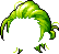 Black Charisma Hair, green