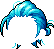 Black Charisma Hair, blue