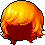 Black Wavy Mop, orange