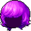 Black Wavy Mop, purple