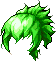 Black Nocturne Hair, green