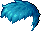 Black Eckhart Hair, blue
