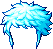 Black Maha Hair, blue