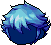Black Male Jett Hair, blue