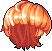 Black Beshroomed Hair, orange