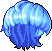 Black Beshroomed Hair, blue