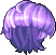 Black Beshroomed Hair, purple