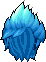 Black Cannoneer Hair, blue