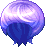 Black Macaroon Hair, purple
