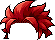 Black Hayato Hair, red