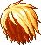 Black Spiketop Hair, orange