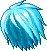 Black Spiketop Hair, blue