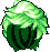 Layered Hair, green