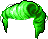 Sweep Back Hair, green