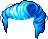 Sweep Back Hair, blue