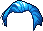 Black Fop Wave Hair, blue