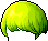 Black Round Hair, green