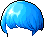 Black Round Hair, blue