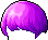 Black Round Hair, purple