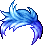 Black Midnight Hair, blue