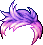 Black Midnight Hair, purple