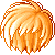 Black Messy Hair, orange