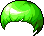 Black Acorn Hair, green