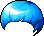 Black Acorn Hair, blue