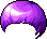 Black Acorn Hair, purple