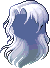Black Solitaire Hair, blue