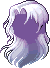 Black Solitaire Hair, purple