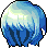 Black Shy Bob, blue