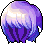 Black Shy Bob, purple