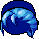 Black Sengoku Slick 'Do, blue