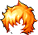 Black Rough Shaggy Cut, orange