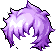 Black Rough Shaggy Cut, purple