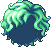 Black Earthworm Perm Hair, green
