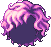 Black Earthworm Perm Hair, purple