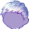 Black Silver Rain Hair, blue
