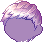 Black Silver Rain Hair, purple