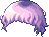 Black Foil Perm Hair, purple